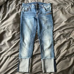 Promod Stretch Cropped Cuff Jeans Size 4